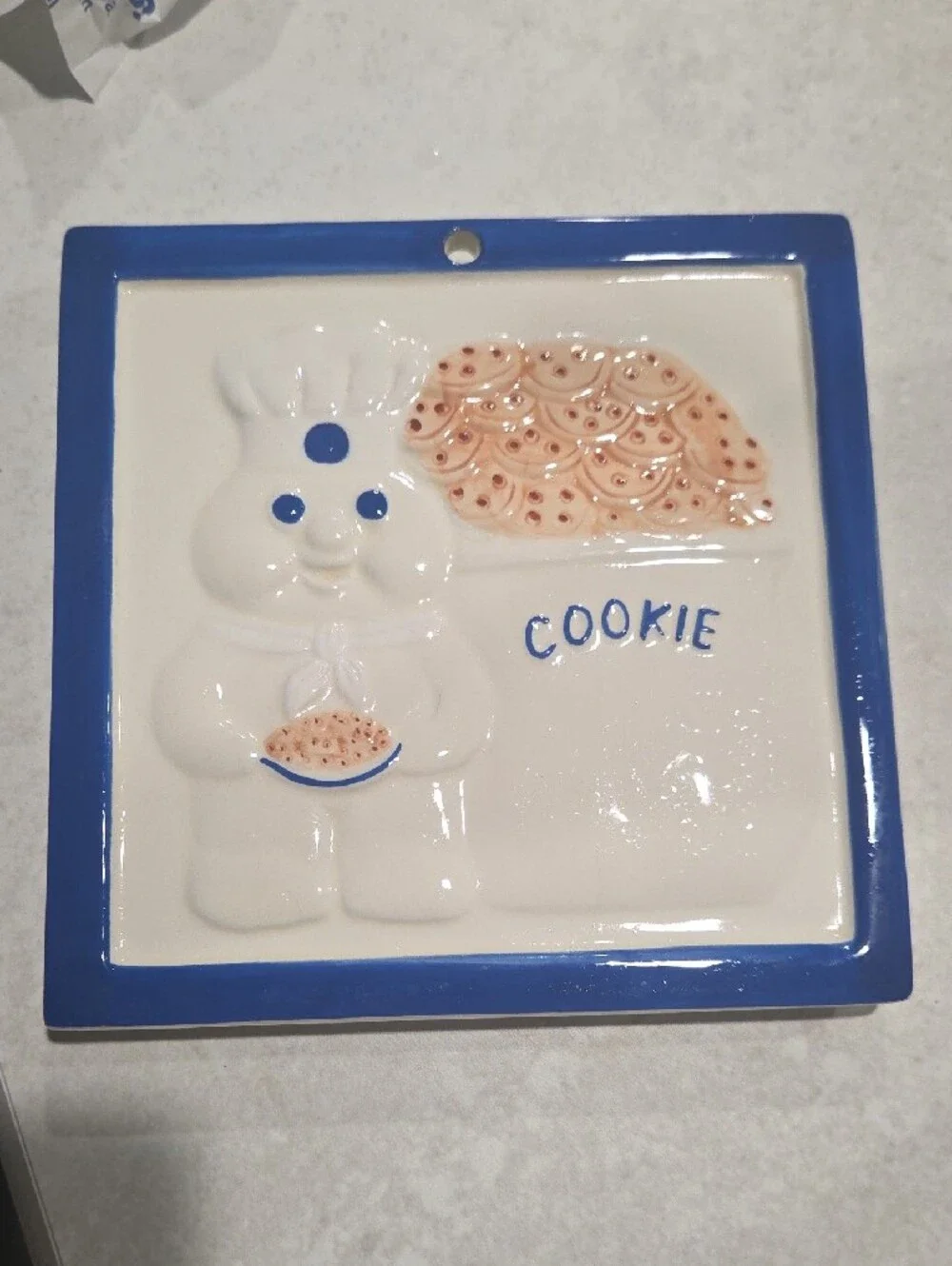 Pillsbury Doughboy Trivet - Blue & White